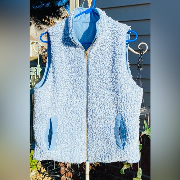 💙SkyBlueVest🦋Sz-(M) LoveTree Reversible Vest w/4 Pockets Both Sides-Runs Small⚠️ - Picture 5 of 16